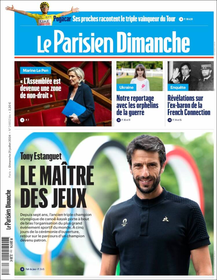 Portada de Le Parisien (Francia)