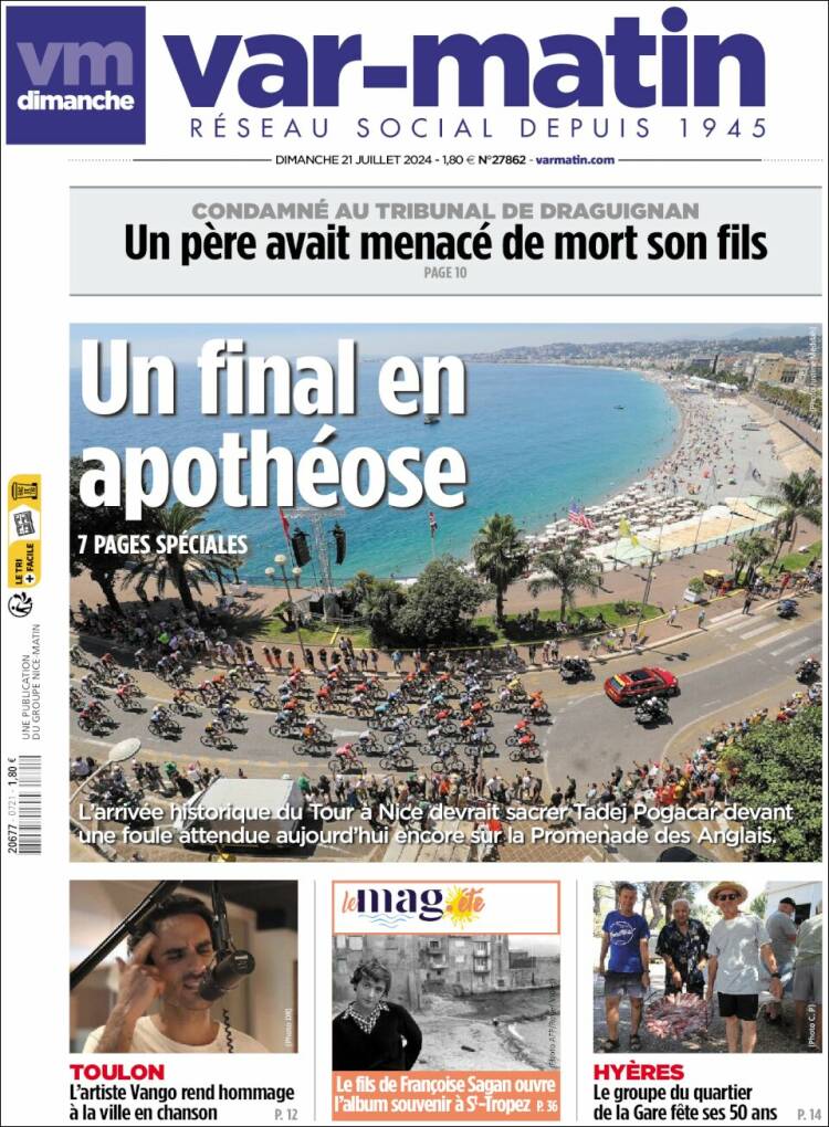 Portada de Var-Matin (Francia)