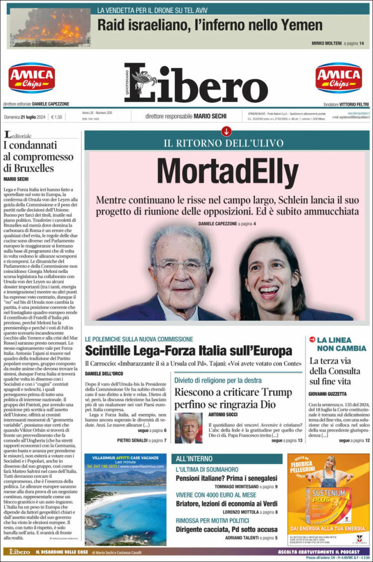 Portada de Libero (Italia)