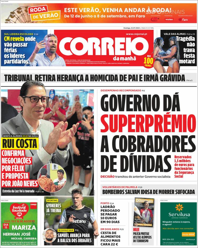 Portada de Correio da Manhã (Portugal)