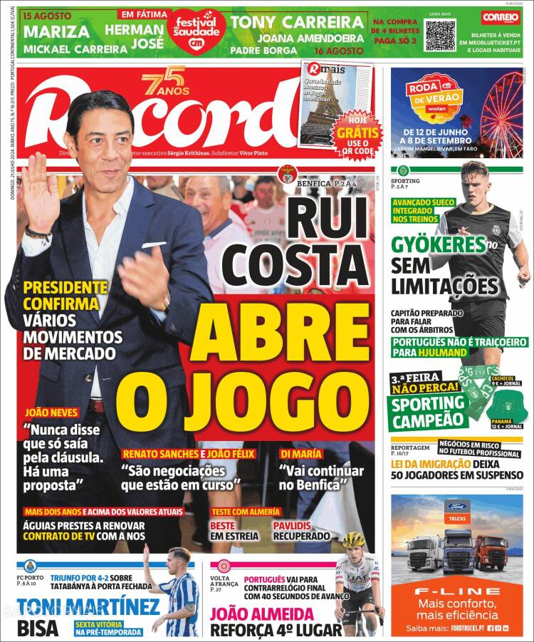 Portada de Record (Portugal)