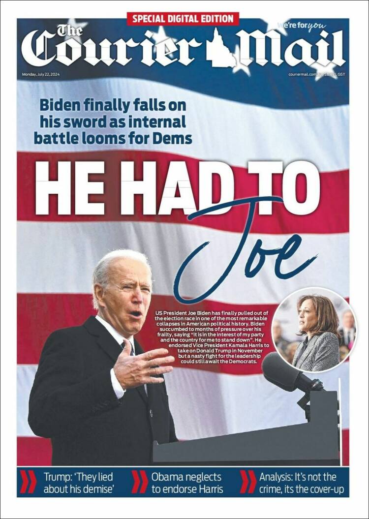 Portada de The Courier-Mail (Australia)