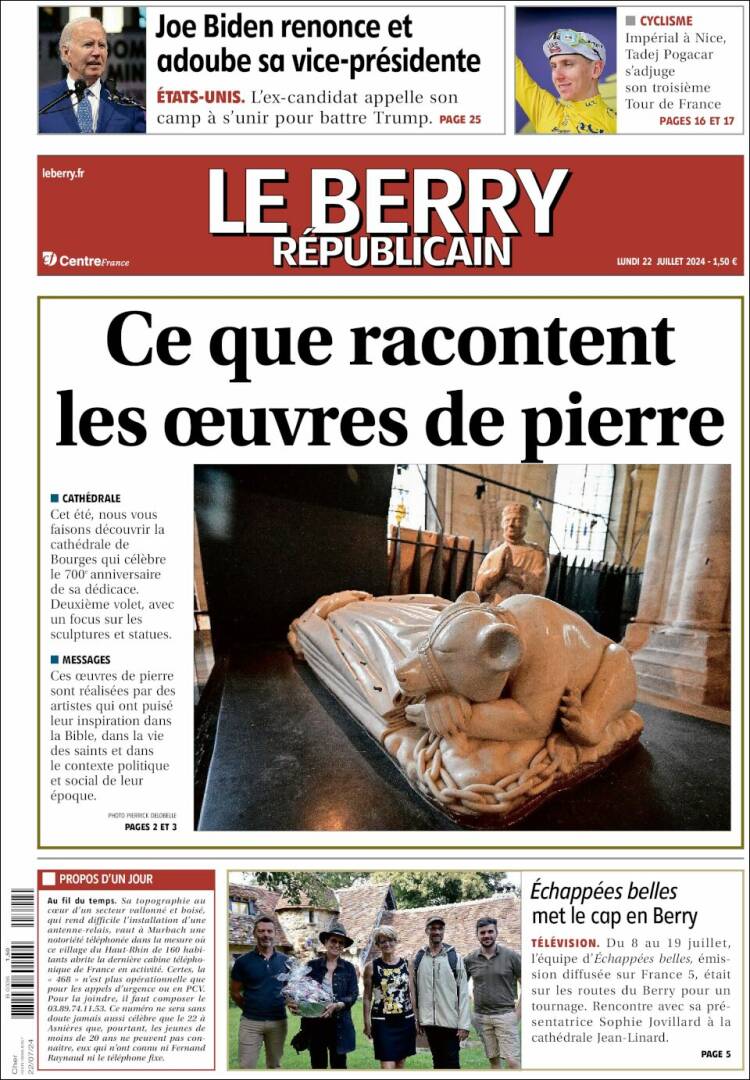 Portada de Berry Republicain (Francia)