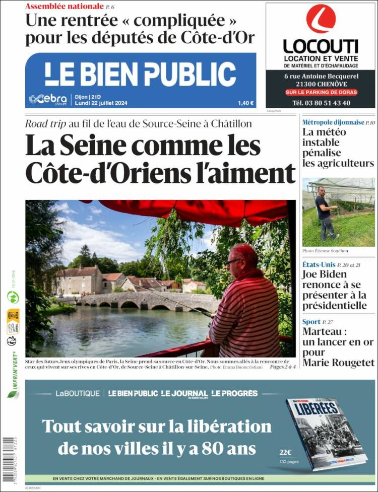 Portada de Le Bien Public (France)