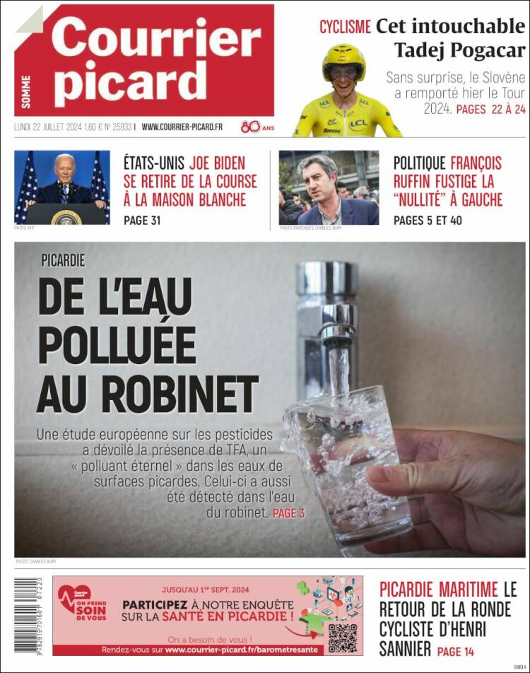 Portada de Courrier Picard (Francia)