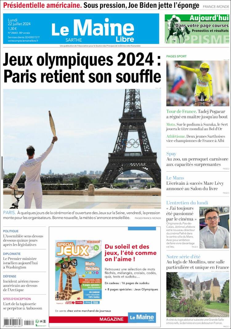 Portada de Le Maine Libre (Francia)