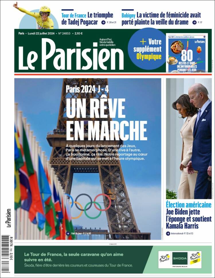 Portada de Le Parisien (Francia)