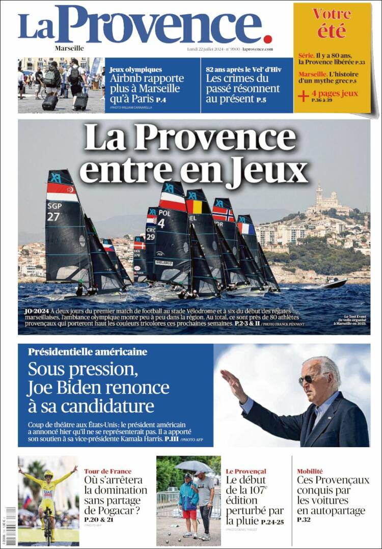 Portada de La Provence (Francia)