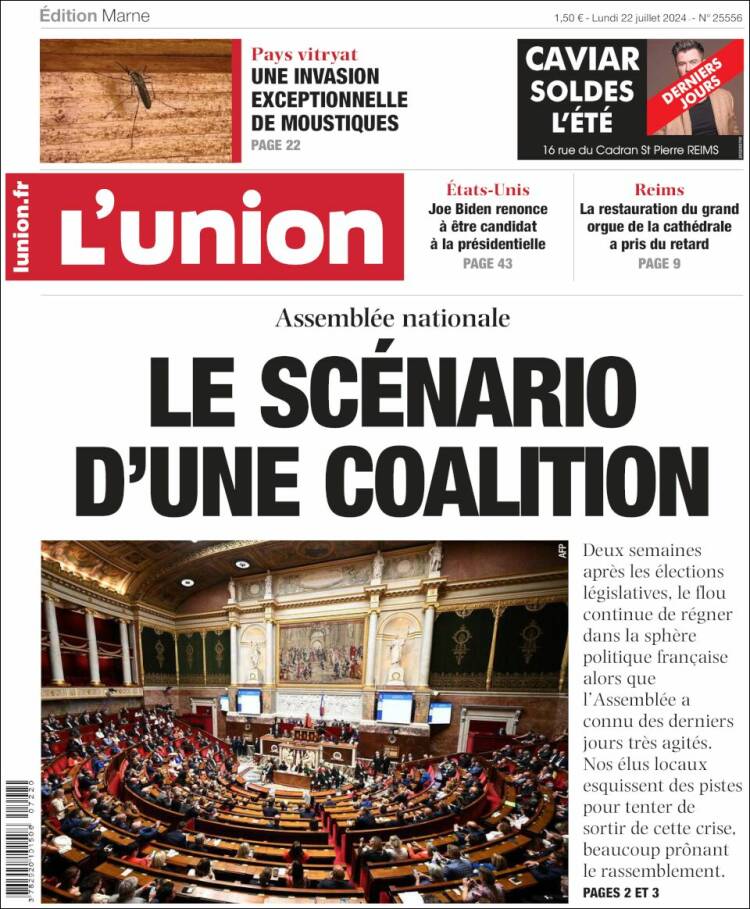 Portada de L'Union (Francia)