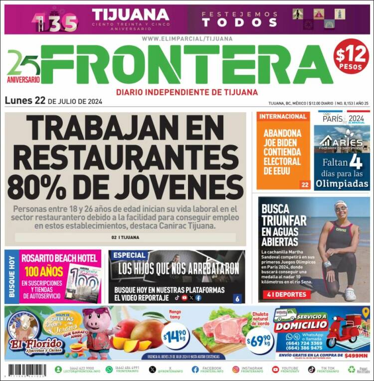 Portada de Frontera (México)