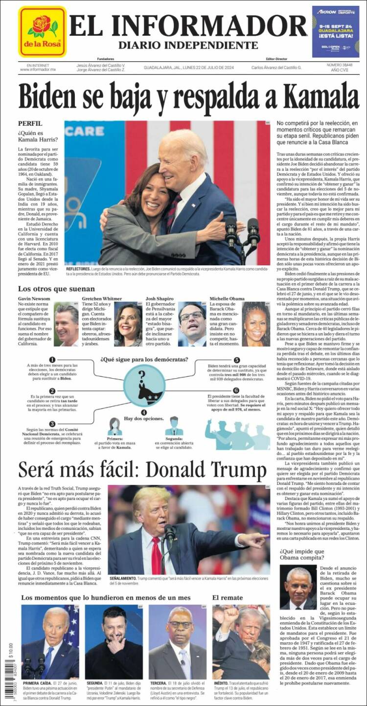 Portada de El Informador (México)