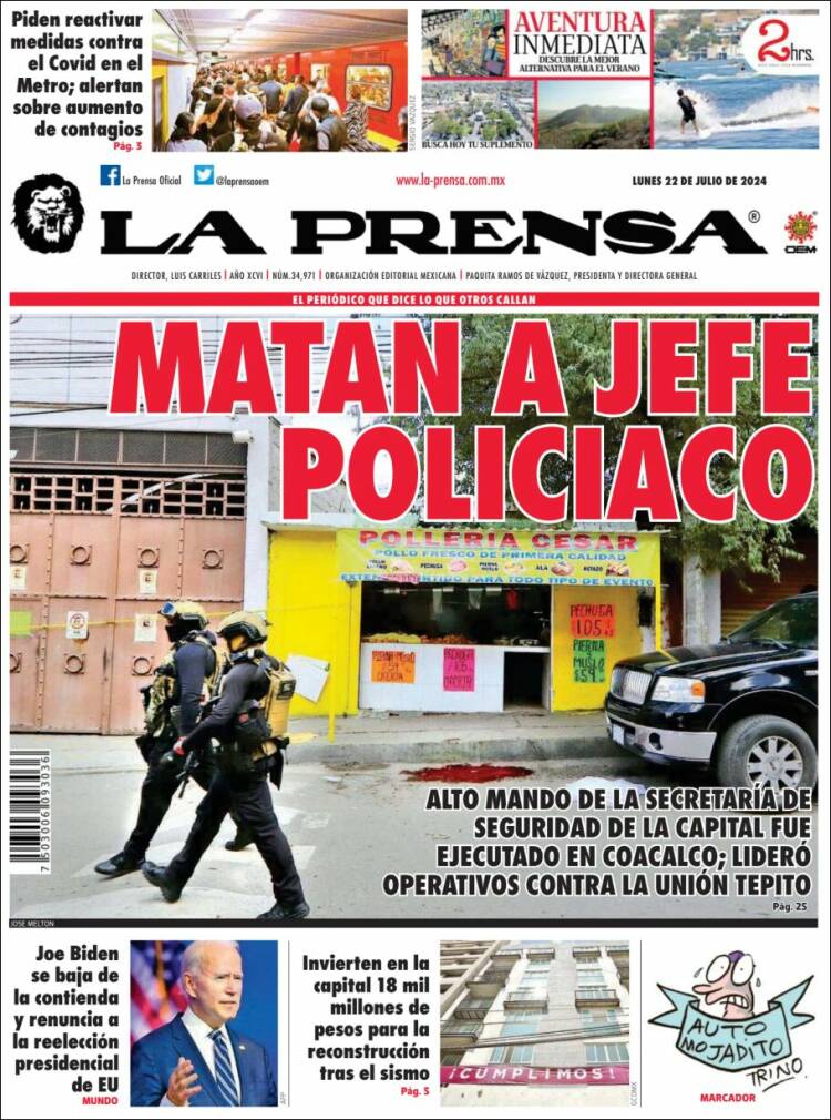Portada de La Prensa (México)