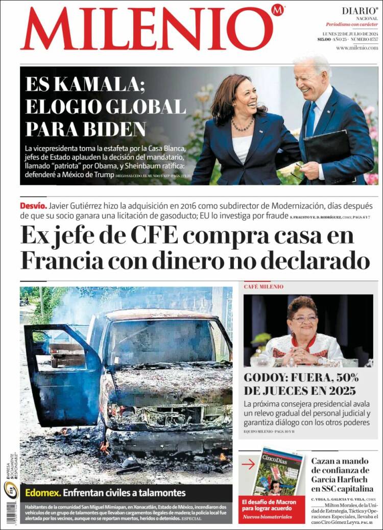 Portada de Milenio (México)