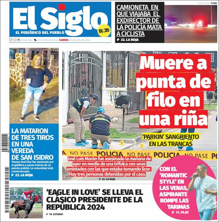 Portada de El Siglo (Panam&aacute;)