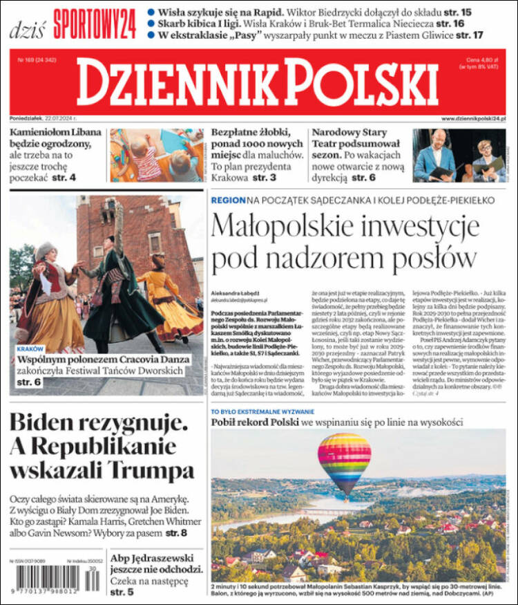 Portada de Dziennik (Polonia)