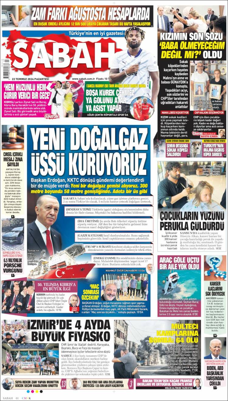 Portada de Sabah (Turqu&iacute;a)