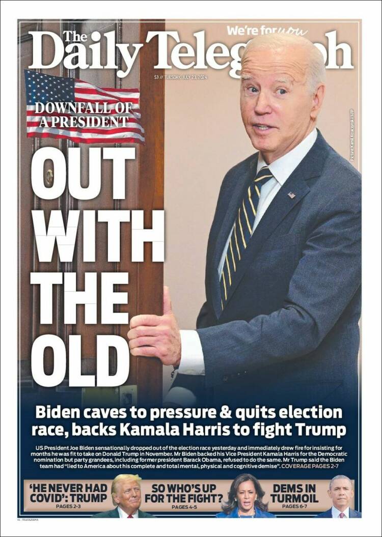 Portada de The Daily Telegraph (Australia)