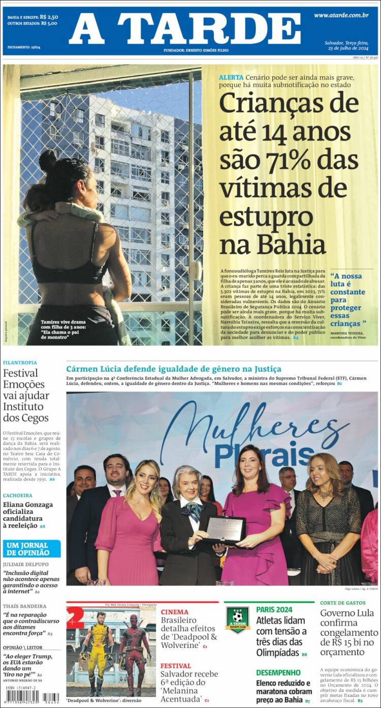 Portada de Diário A Tarde (Brasil)