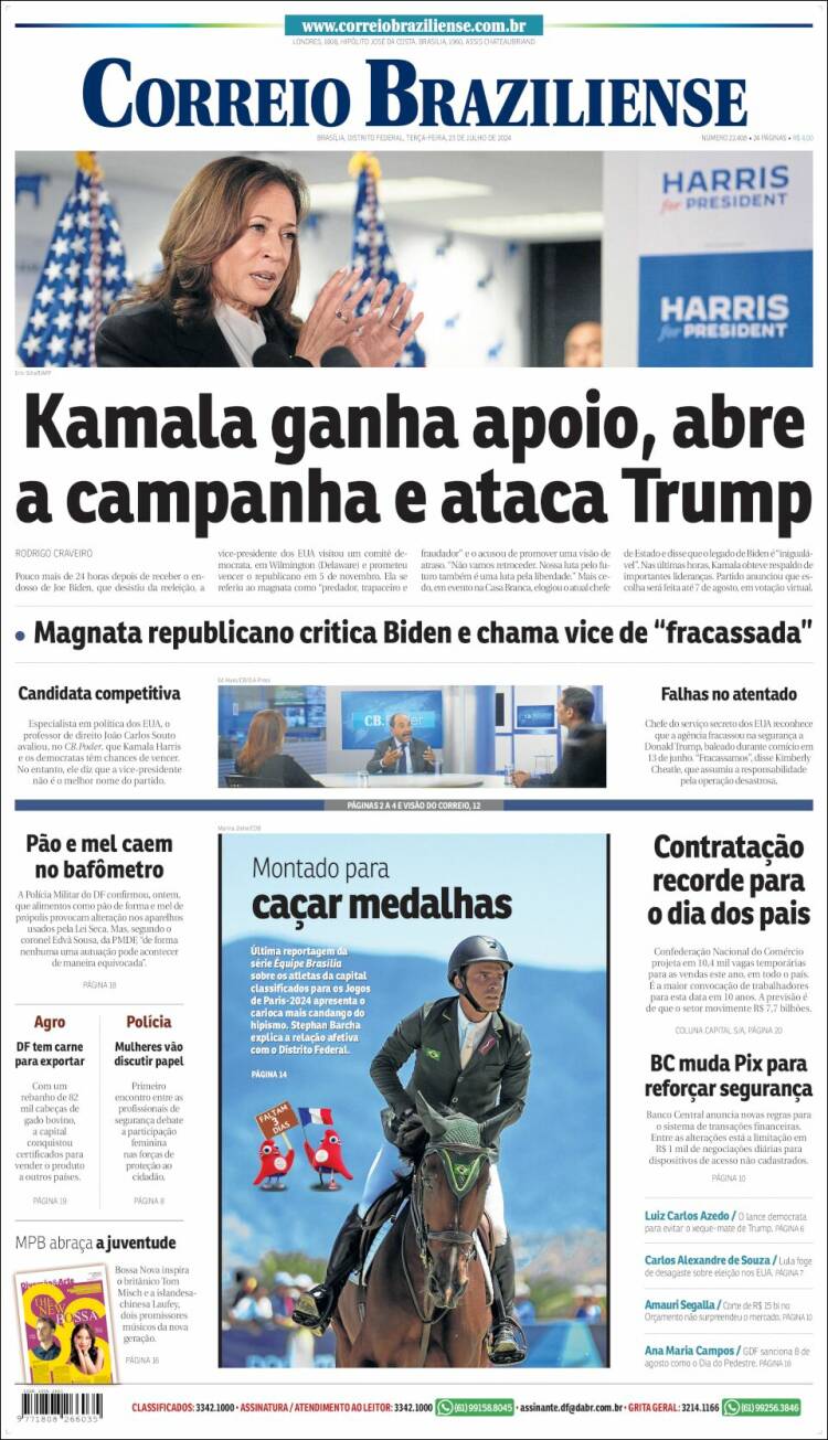 Portada de Correio Braziliense (Brasil)