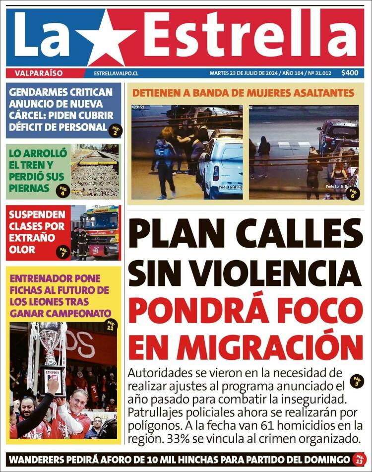 Portada de Estrella de Valparaiso (Chile)