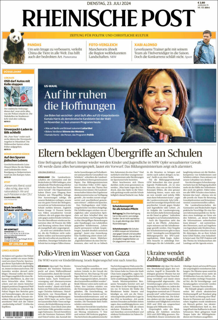 Portada de Rheinische Post (Alemania)