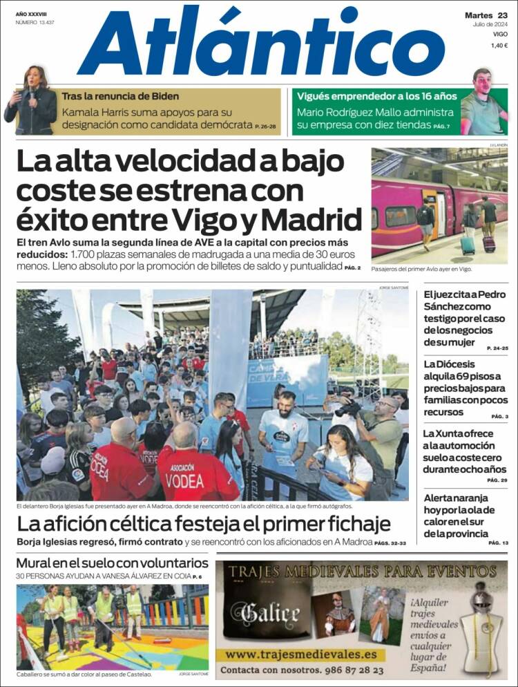 Portada de Atlántico Diario (España)