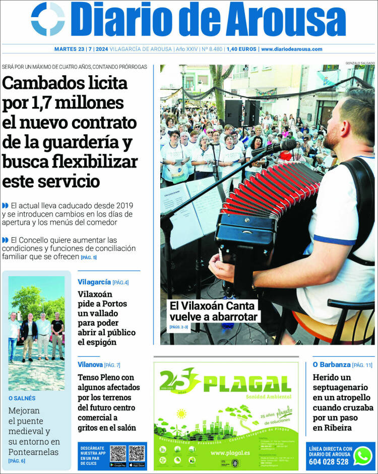 Portada de Diario de Arousa (España)