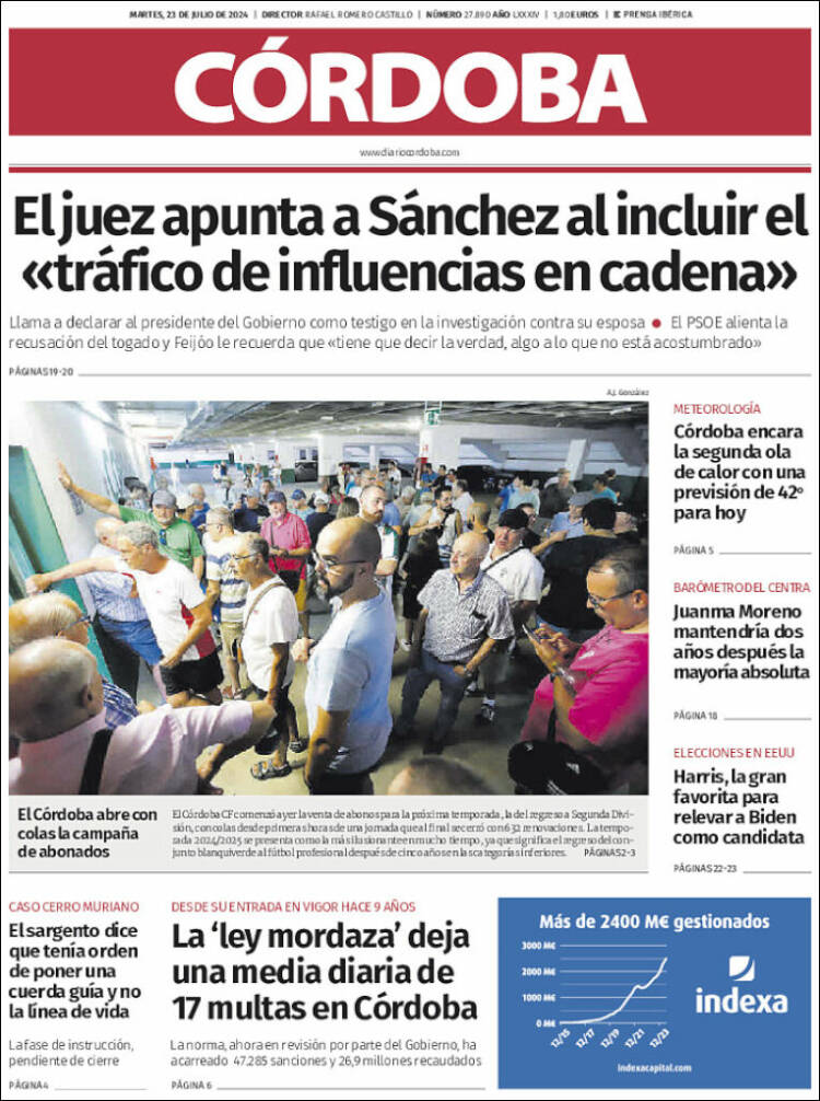 Portada de Diario de Córdoba (España)