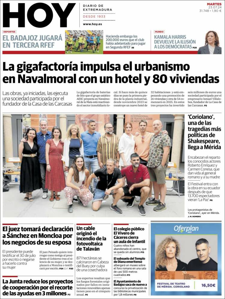 Portada de Hoy - Badajoz (España)