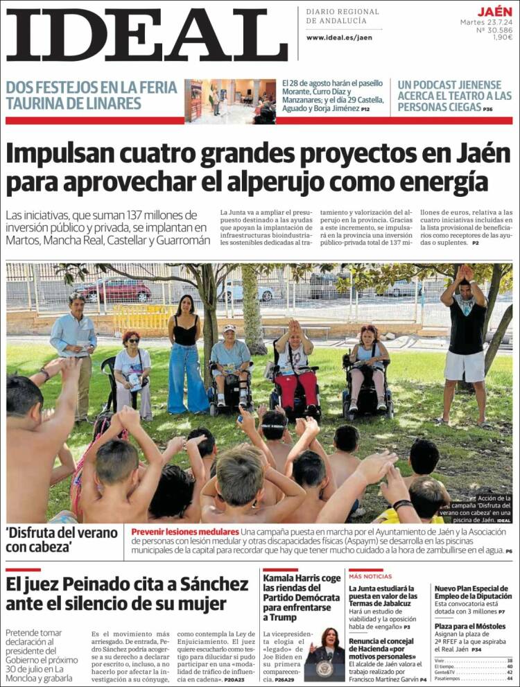 Portada de El Ideal de Jaén (España)