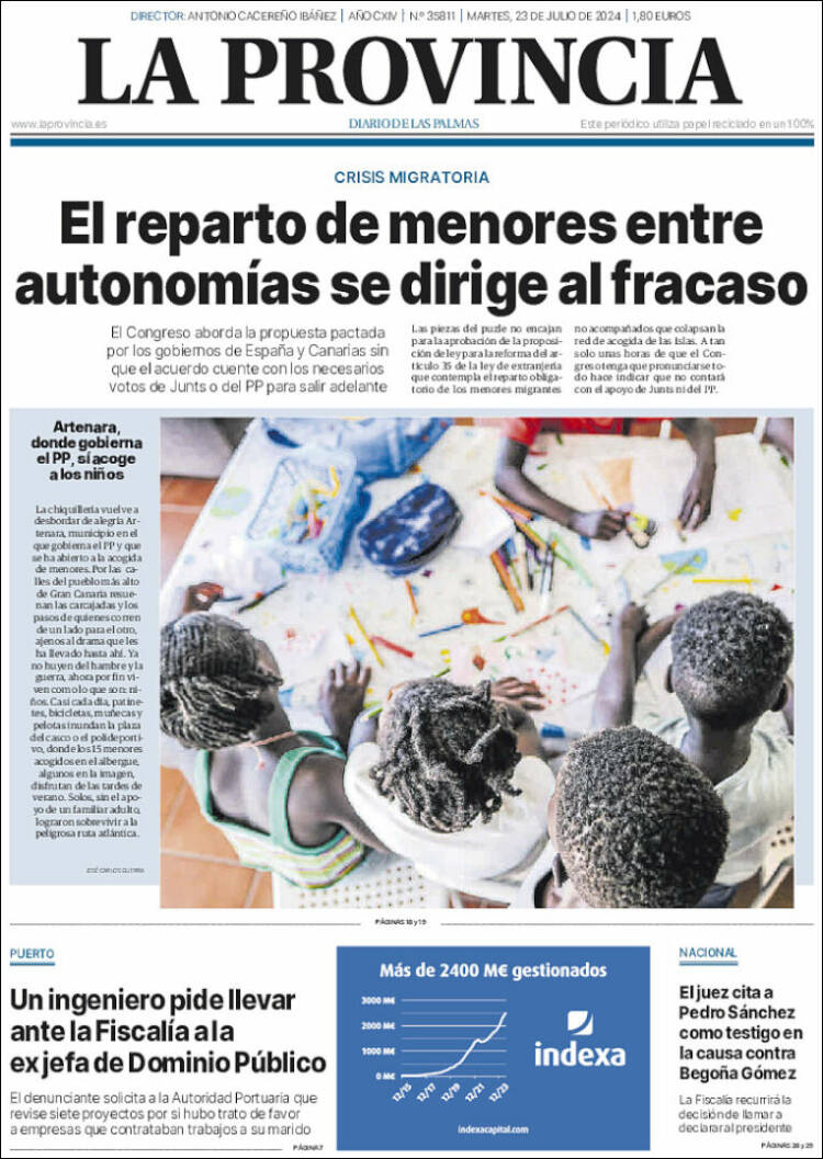 Portada de La Provincia (España)