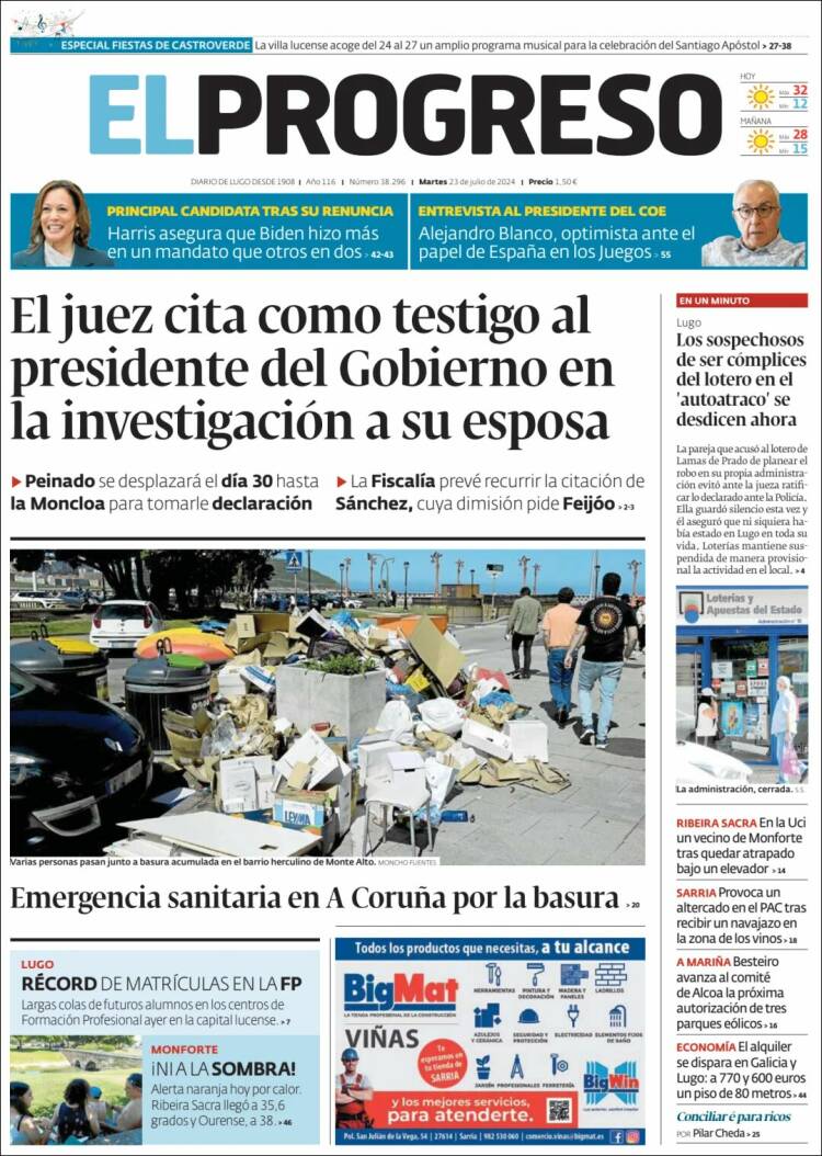 Portada de El Progreso (España)