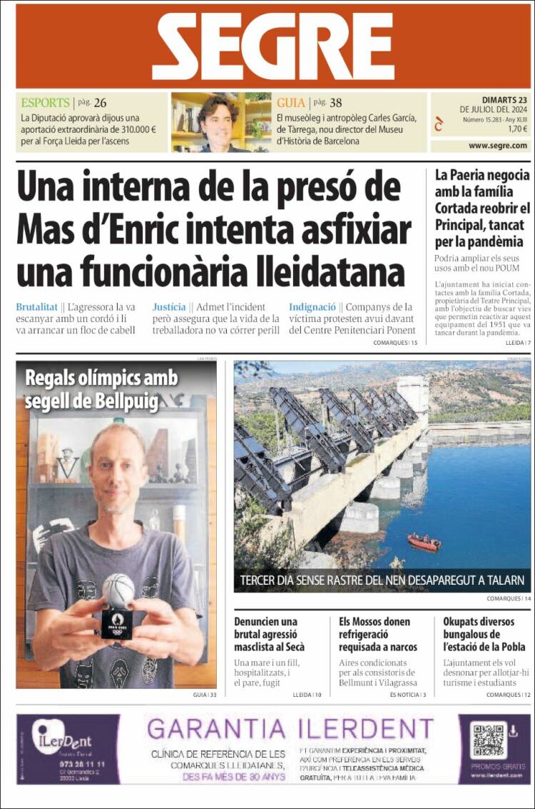 Portada de Segre (España)