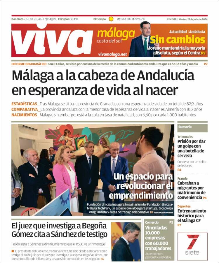 Portada de Viva Málaga (España)