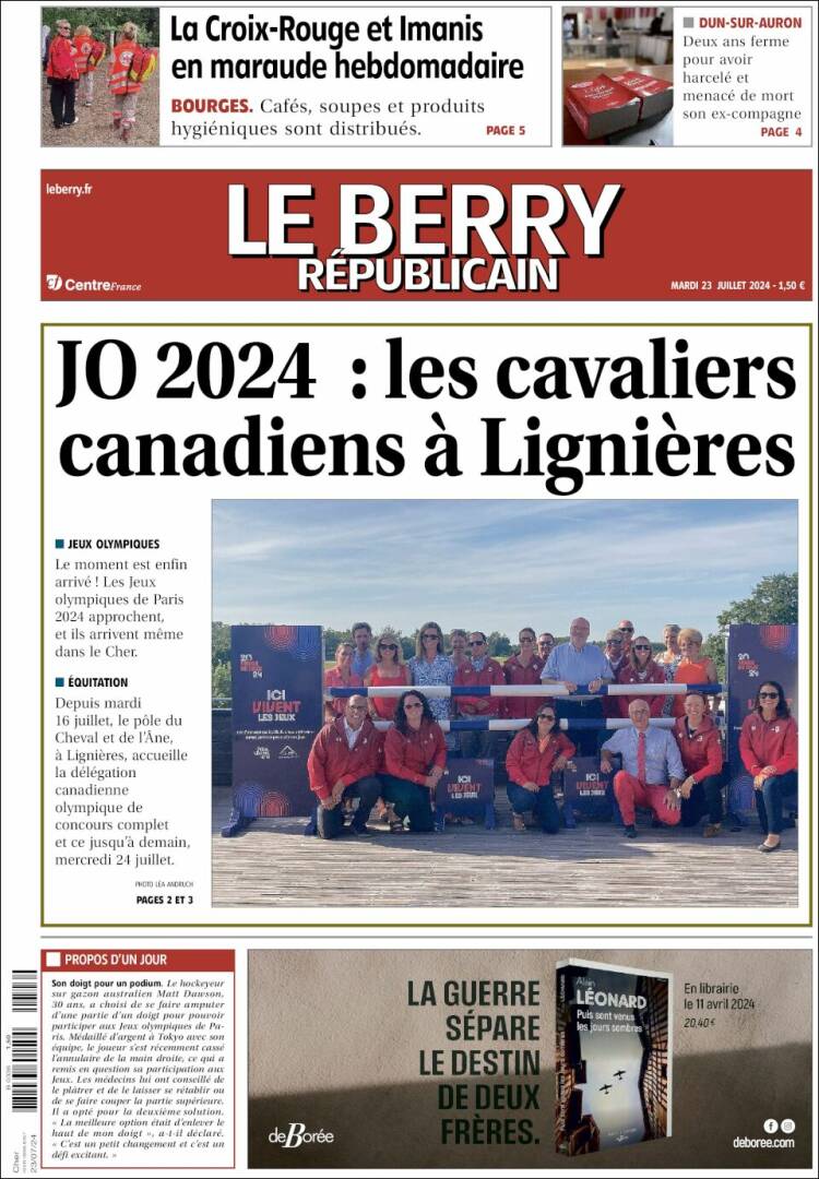 Portada de Berry Republicain (Francia)