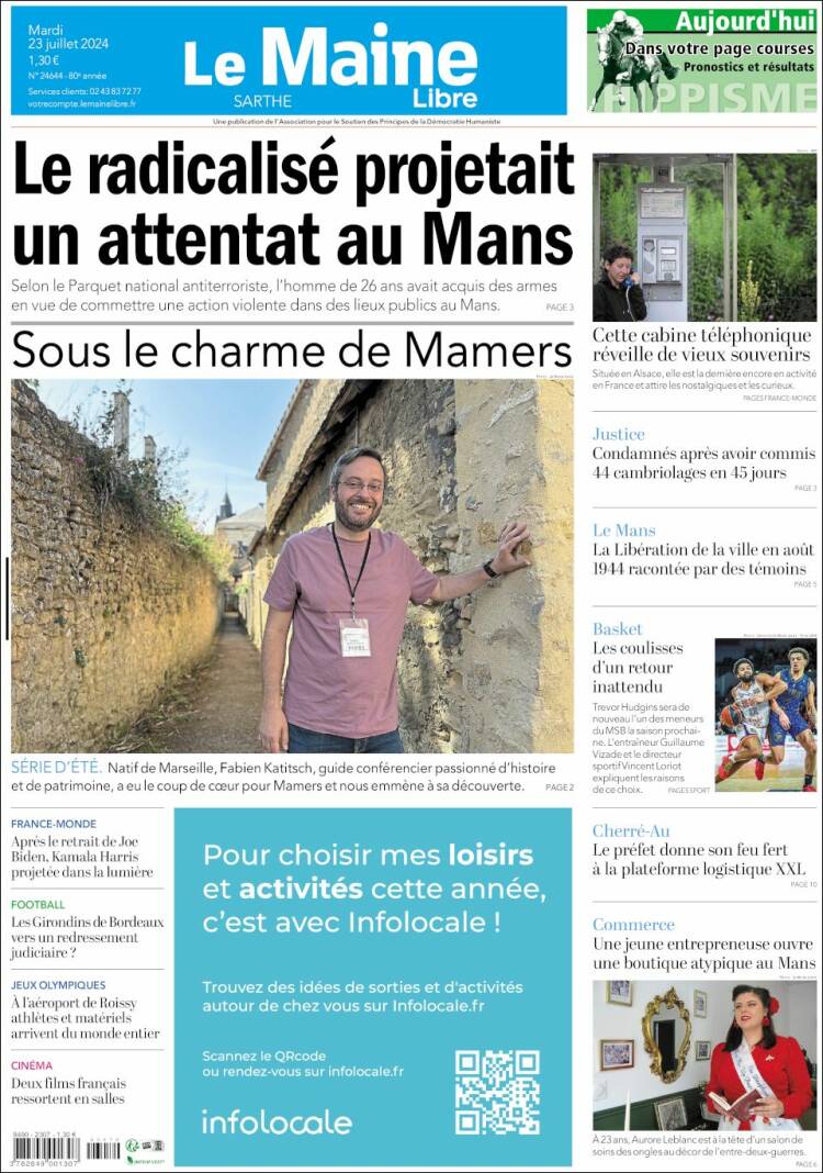 Portada de Le Maine Libre (Francia)