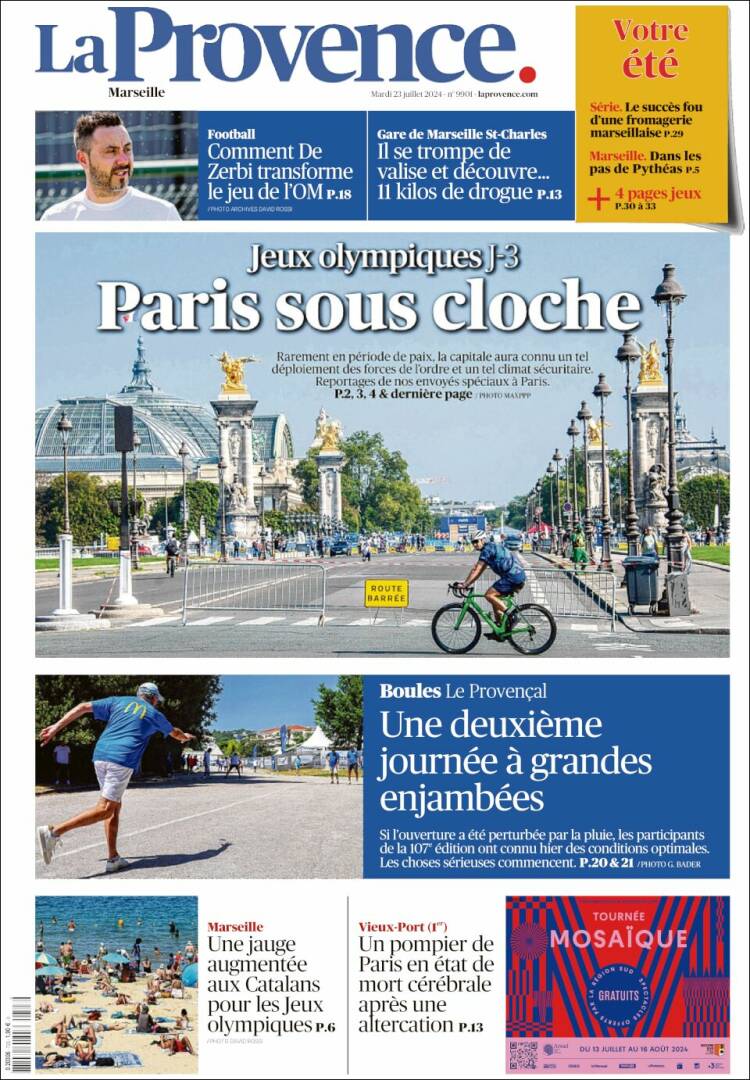 Portada de La Provence (Francia)
