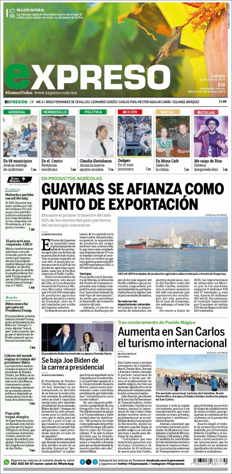 Portada de Expreso (México)