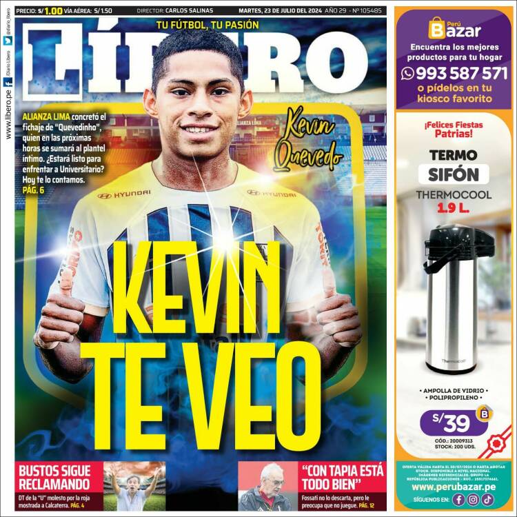 Portada de Líbero (Per&uacute;)