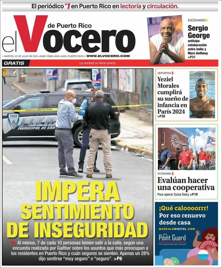 Portada de Vocero (Puerto Rico)