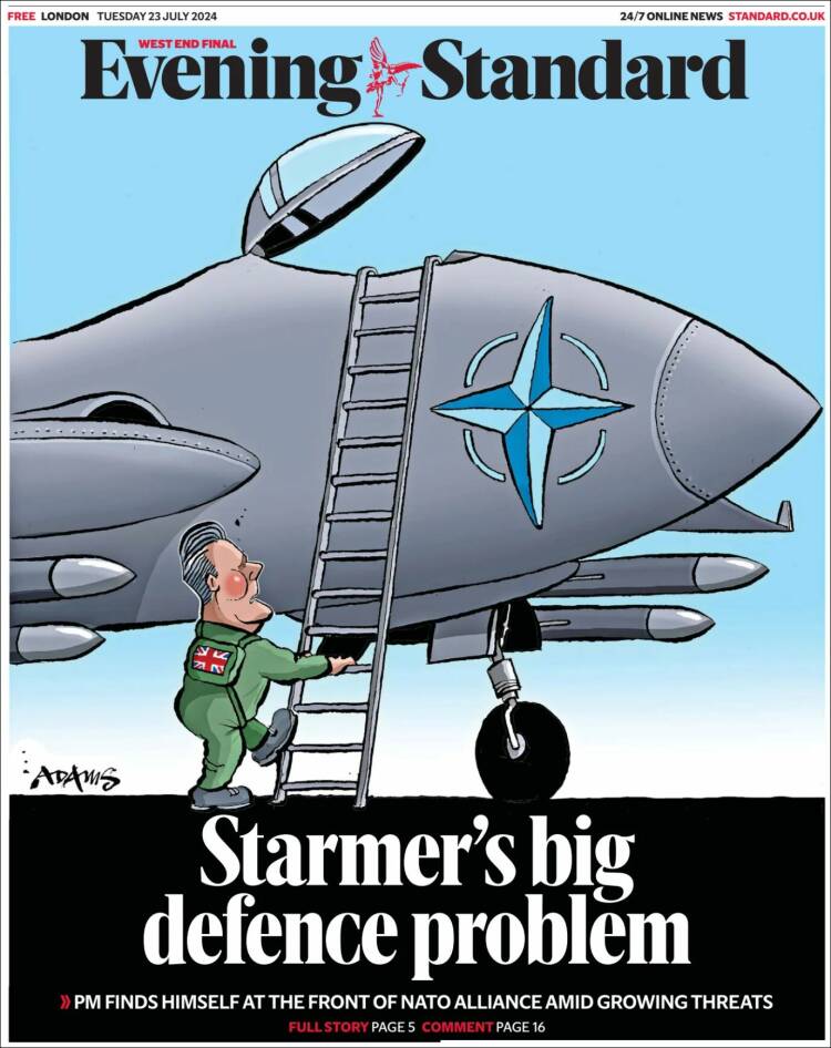 Portada de Evening Standard (Reino Unido)