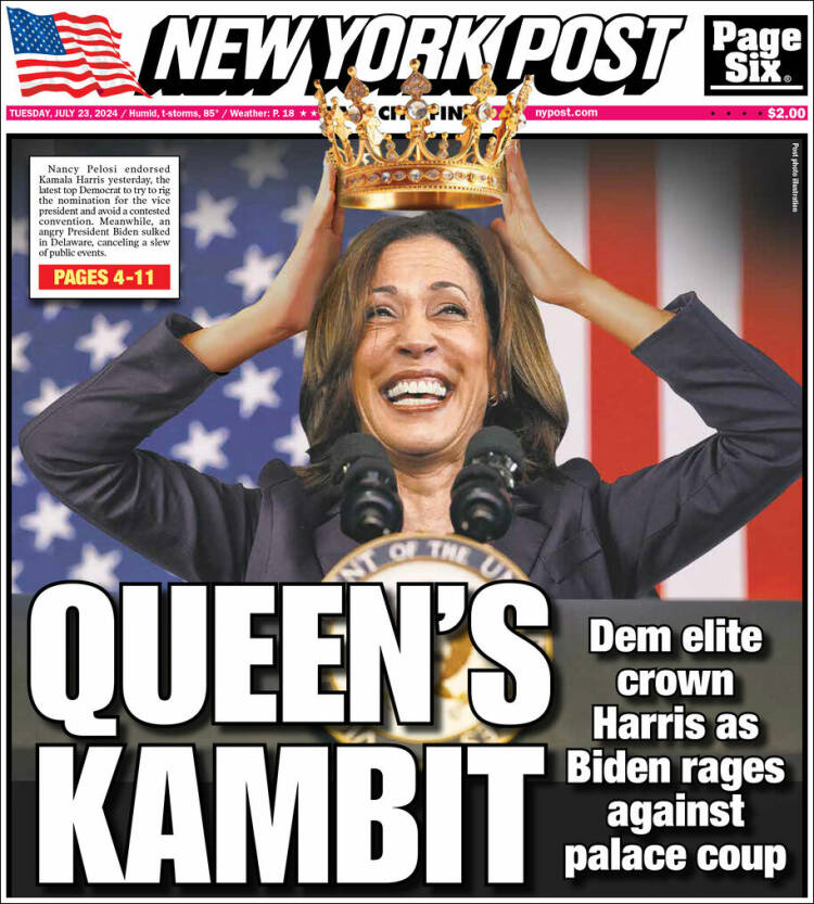 Portada de New York Post (USA)