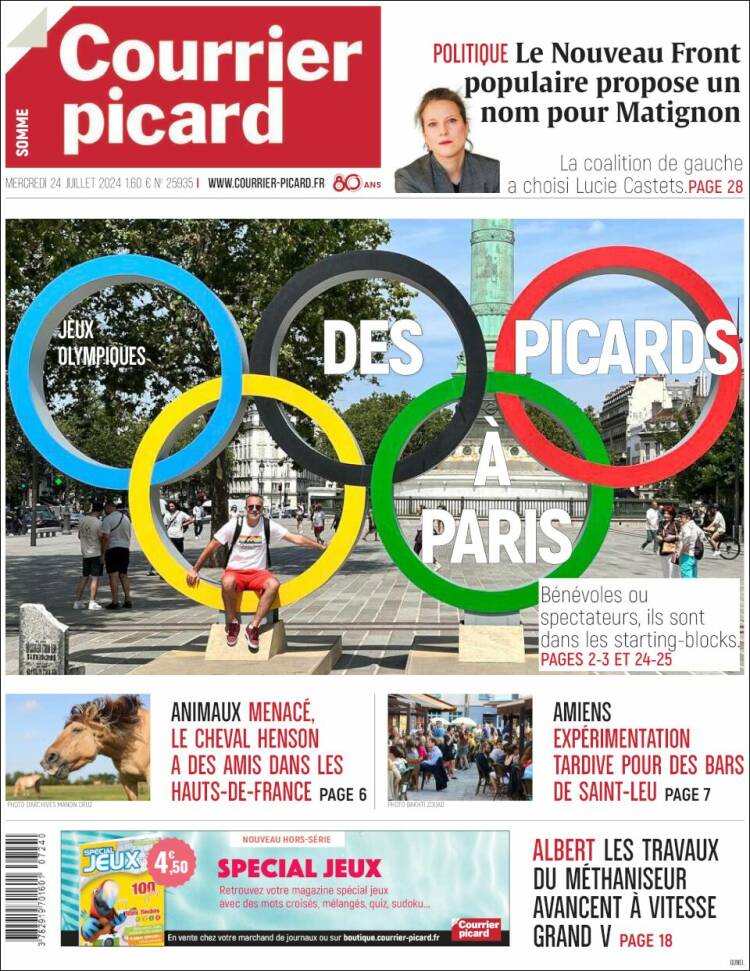 Portada de Courrier Picard (Francia)