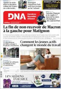 Portada de Les Dernières Nouvelles d'Alsace (Francia)