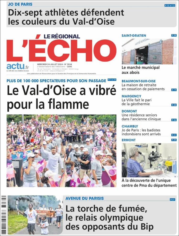 Portada de L'Echo de la Haute-Vienne (Francia)
