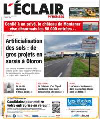 Portada de L'Eclair des Pyrénées (Francia)