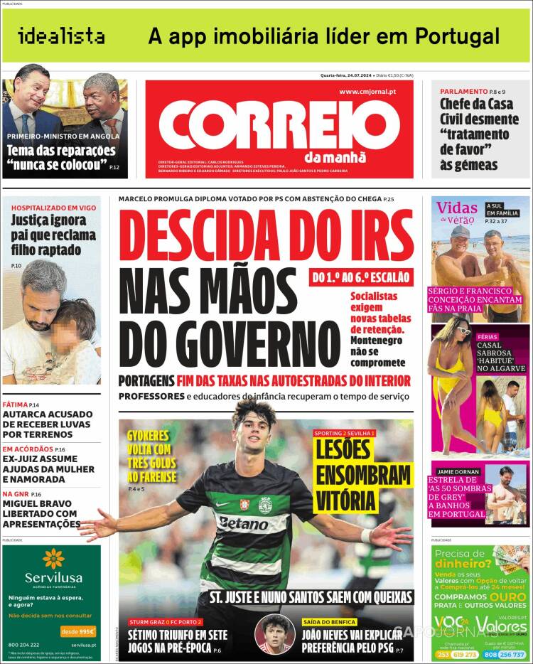 Portada de Correio da Manhã (Portugal)