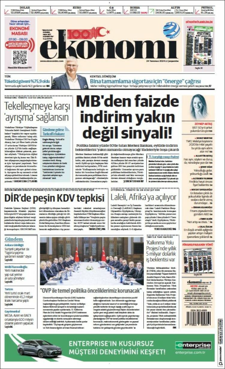 Portada de Dünya (Turqu&iacute;a)