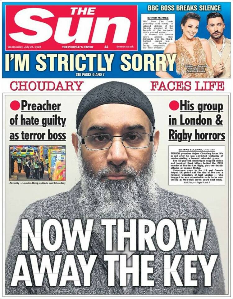 Portada de The Sun (Reino Unido)