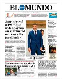 Portada de El Mundo (España)